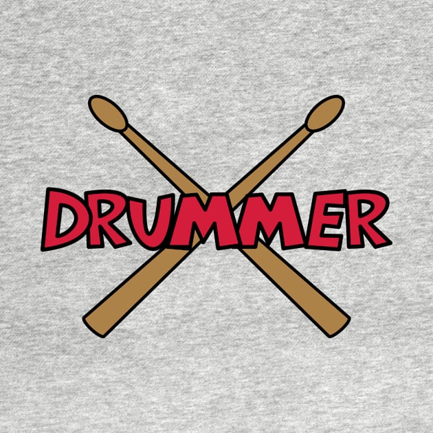 Drummer crossed Drumsticks by schlag.art